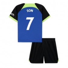 Tottenham Hotspur Son Heung-min #7 Bortaställ Barn 2022-23 Korta ärmar (+ Korta byxor)